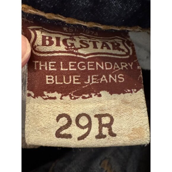 Big Star Union Straight Jeans Mens Size 29R Distressed Medium Wash Blue Denim - Picture 4 of 11